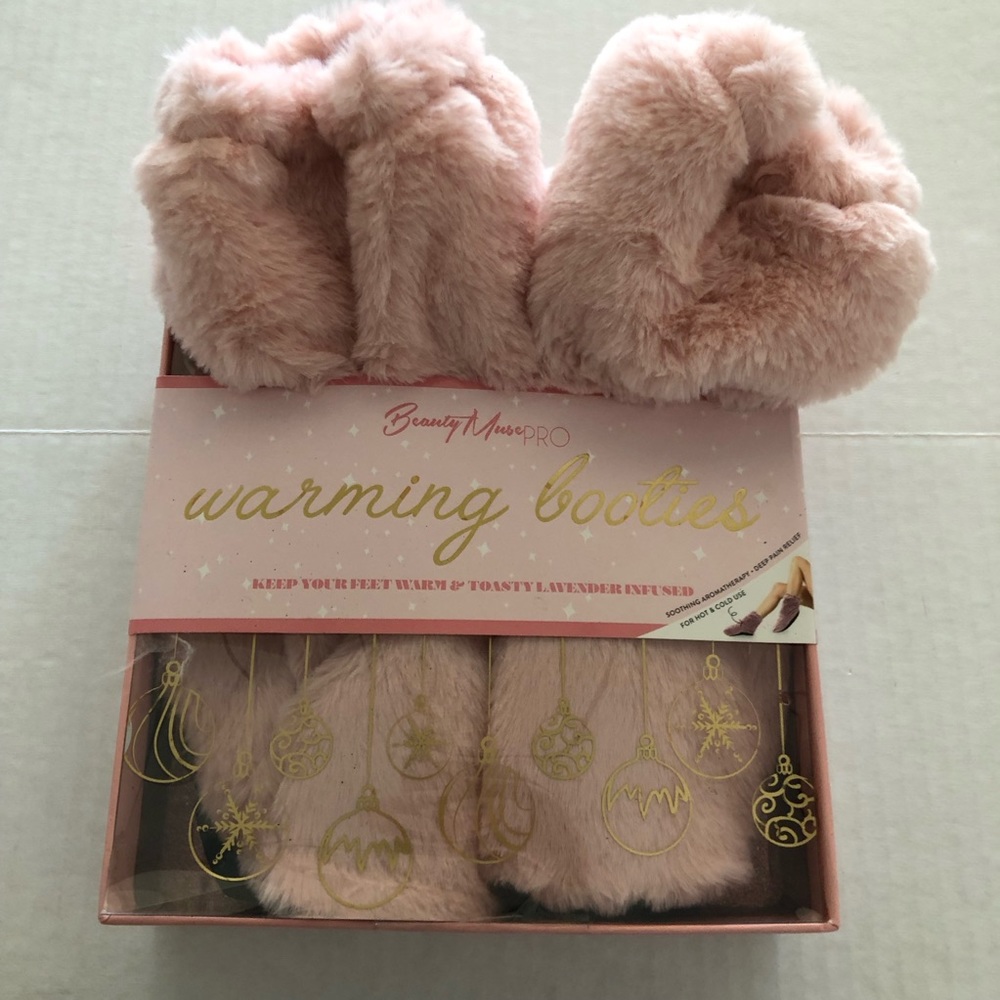 Beauty Muse Pro Women Warming Slipper Boots Lavender Pink One Size Hot Cold